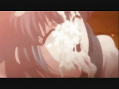 Blocat pe un penis imens în pizdă și bruneta